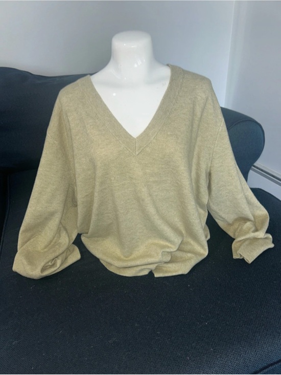 a new day Sweaters - a new day Olive V-Neck Lightweight Women’s Sweater